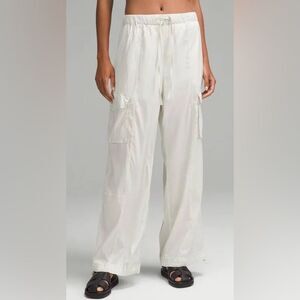 Dip Light Tan Wide Cargo Pants Pull on Style Tencel Small